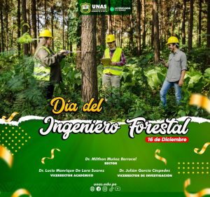 AUTORIDADES DE LA UNAS SALUDAN A LOS INGENIEROS FORESTALES EN SU DÍA.
Las autori…
