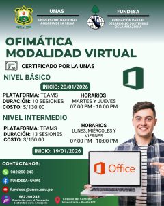 CURSO DE OFIMÁTICA – MODALIDAD VIRTUAL.
Certificado por la Universidad Nacional…