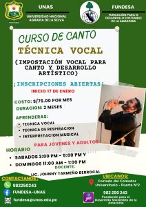 FUNDESA IMPULSA LA FORMACIÓN ARTÍSTICA CON UN CURSO DE CANTO Y TÉCNICA VOCAL.
Co…